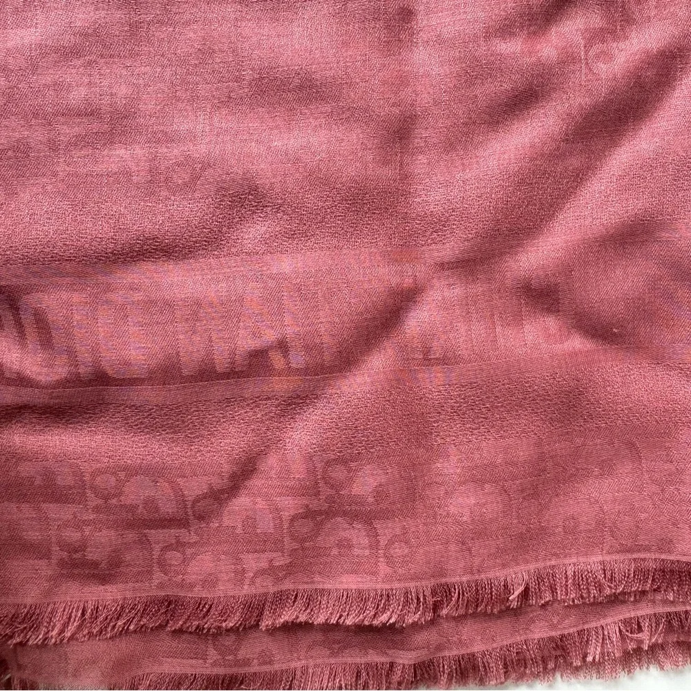 Dior Silk Rose Fringe Scarf